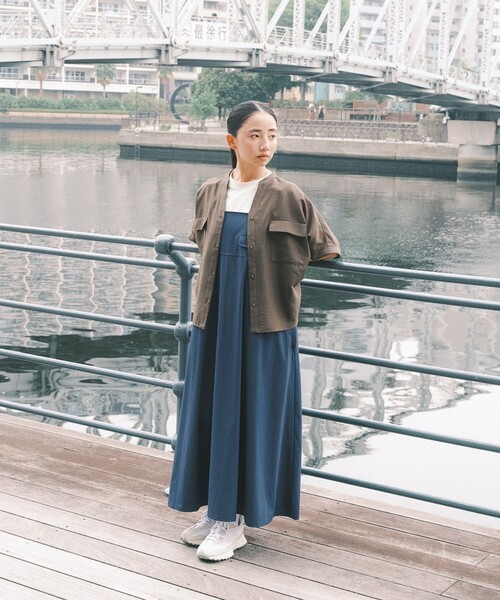 SHARE PARK(シェアパーク)の「【UVカット・撥水・ストレッチ・軽量】ナイロンストレッチ ジャンパースカート(ワンピース・レディース・ブラック系/ネイビー系・MEDIUM/SMALL)」の19枚目の写真