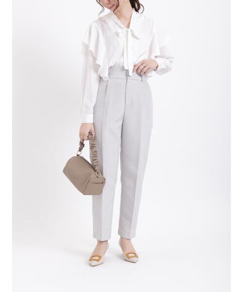 Te chichi(テチチ)の「ドットジャカードペンシルパンツ(セットアップ可)(その他パンツ・レディース・ネイビー/グレー・SMALL/MEDIUM)」の16枚目の写真