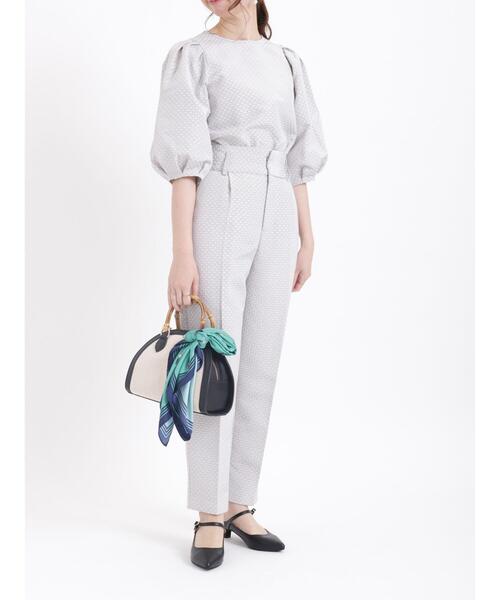 Te chichi(テチチ)の「ドットジャカードペンシルパンツ(セットアップ可)(その他パンツ・レディース・ネイビー/グレー・SMALL/MEDIUM)」の17枚目の写真