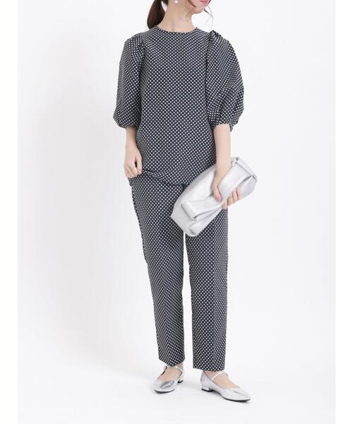Te chichi(テチチ)の「ドットジャカードペンシルパンツ(セットアップ可)(その他パンツ・レディース・ネイビー/グレー・SMALL/MEDIUM)」の22枚目の写真