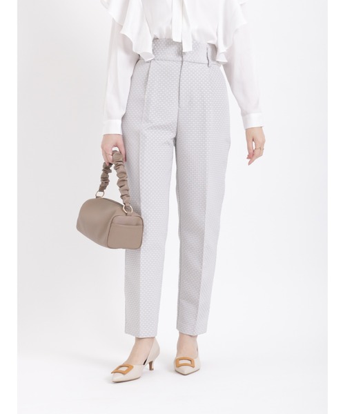 Te chichi(テチチ)の「ドットジャカードペンシルパンツ(セットアップ可)(その他パンツ・レディース・ネイビー/グレー・SMALL/MEDIUM)」の1枚目の写真
