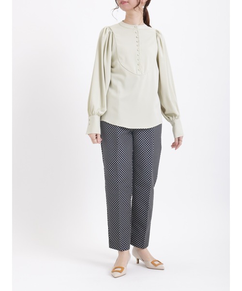 Te chichi(テチチ)の「ドットジャカードペンシルパンツ(セットアップ可)(その他パンツ・レディース・ネイビー/グレー・SMALL/MEDIUM)」の6枚目の写真