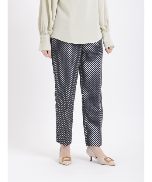 Te chichi(テチチ)の「ドットジャカードペンシルパンツ(セットアップ可)(その他パンツ・レディース・ネイビー/グレー・SMALL/MEDIUM)」の7枚目の写真