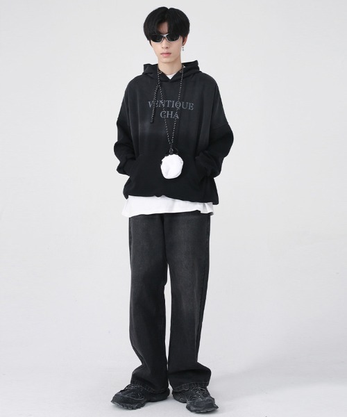 Ressaca（レサーカ）の「ワイドシルエット ルーズストレート カラーウォッシュデニムパンツ（デニムパンツ・メンズ・ブラウン/ブラック/インディゴブルー/パープル・S/M/L/XL）」の8枚目の写真