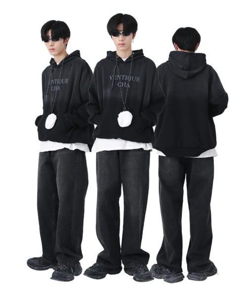 Ressaca（レサーカ）の「ワイドシルエット ルーズストレート カラーウォッシュデニムパンツ（デニムパンツ・メンズ・ブラウン/ブラック/インディゴブルー/パープル・S/M/L/XL）」の5枚目の写真