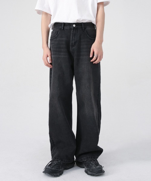 Ressaca（レサーカ）の「ワイドシルエット ルーズストレート カラーウォッシュデニムパンツ（デニムパンツ・メンズ・ブラウン/ブラック/インディゴブルー/パープル・S/M/L/XL）」の13枚目の写真