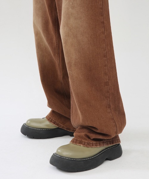 Ressaca（レサーカ）の「ワイドシルエット ルーズストレート カラーウォッシュデニムパンツ（デニムパンツ・メンズ・ブラウン/ブラック/インディゴブルー/パープル・S/M/L/XL）」の14枚目の写真