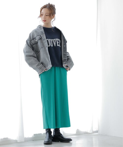 frames RAY CASSIN（フレームスレイカズン）の「シーズンレスリブナロースカート（スカート・レディース・ブルー/ブラック/グリーン/オレンジ/キナリ/ブラウン/イエロー/パープル・FREE）」の18枚目の写真