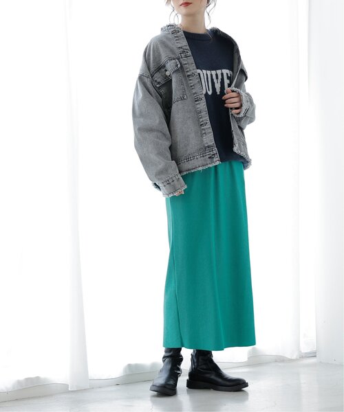 frames RAY CASSIN（フレームスレイカズン）の「シーズンレスリブナロースカート（スカート・レディース・ブルー/ブラック/グリーン/オレンジ/キナリ/ブラウン/イエロー/パープル・FREE）」の12枚目の写真