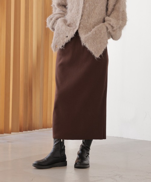 frames RAY CASSIN（フレームスレイカズン）の「シーズンレスリブナロースカート（スカート・レディース・ブルー/ブラック/グリーン/オレンジ/キナリ/ブラウン/イエロー/パープル・FREE）」の4枚目の写真