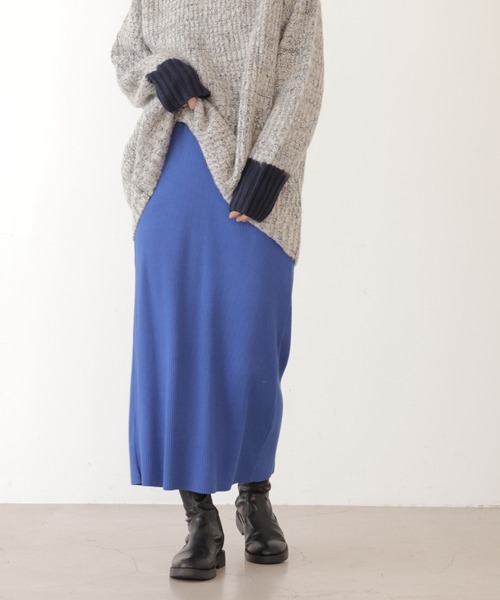 frames RAY CASSIN（フレームスレイカズン）の「シーズンレスリブナロースカート（スカート・レディース・ブルー/ブラック/グリーン/オレンジ/キナリ/ブラウン/イエロー/パープル・FREE）」の6枚目の写真