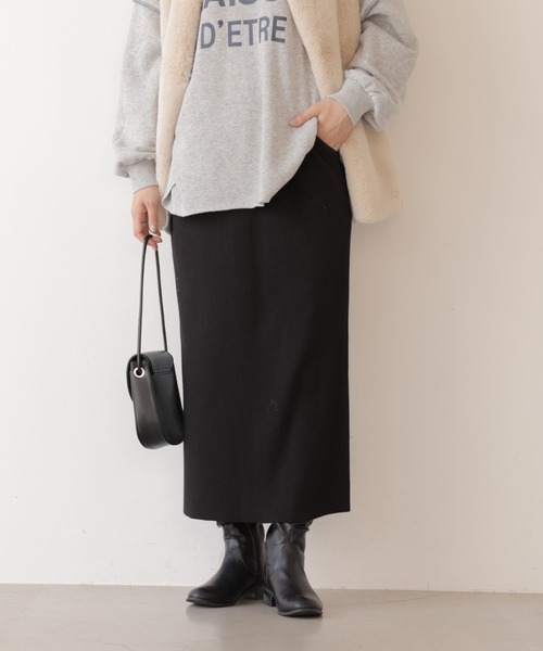 frames RAY CASSIN（フレームスレイカズン）の「シーズンレスリブナロースカート（スカート・レディース・ブルー/ブラック/グリーン/オレンジ/キナリ/ブラウン/イエロー/パープル・FREE）」の3枚目の写真