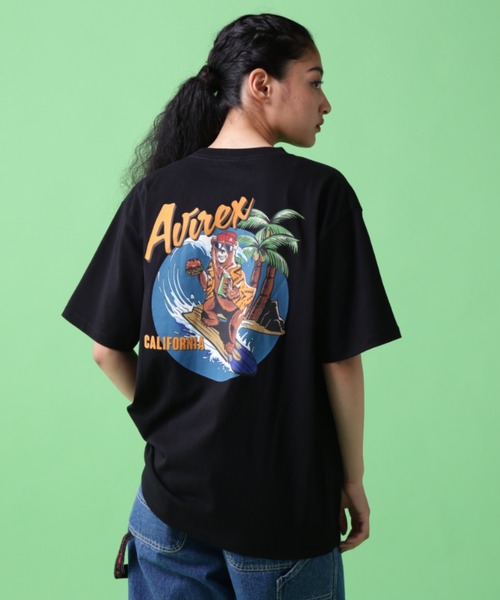 【WEB&DEPOT限定】SURFING BEAR SHORT SLEEVE T-SHIRT / サーフィン ベア ショートスリーブ Tシャツ / AVIREX / アヴィレックス（Tシャツ/カットソー）｜AVIREX（アヴィレックス）