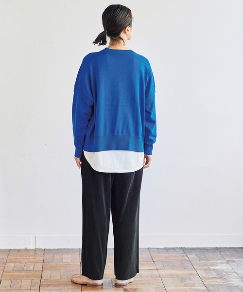 avecmoi(アヴェクモワ)の「【佐藤かなさんプロデュース】 アヴェクモワ ヴィヴィッドカラーセーター〈ロイヤルブルー〉(ニット/セーター・レディース・ブルー・1/2)」の5枚目の写真
