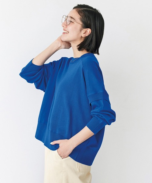 avecmoi(アヴェクモワ)の「【佐藤かなさんプロデュース】 アヴェクモワ ヴィヴィッドカラーセーター〈ロイヤルブルー〉(ニット/セーター・レディース・ブルー・1/2)」の9枚目の写真