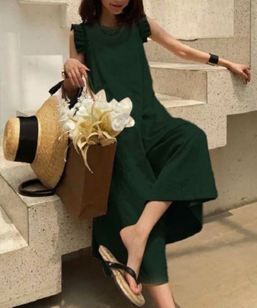 SUGAR BISKET（シュガービスケット）の「オールインワンラッシュガード（サロペット/オーバーオール・レディース・ベージュ/ブラック/カーキ/ベージュ系1/カーキ系1/ブラック系1・S/M/L）」の6枚目の写真