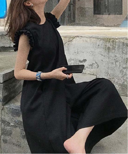 SUGAR BISKET（シュガービスケット）の「オールインワンラッシュガード（サロペット/オーバーオール・レディース・ベージュ/ブラック/カーキ/ベージュ系1/カーキ系1/ブラック系1・S/M/L）」の20枚目の写真