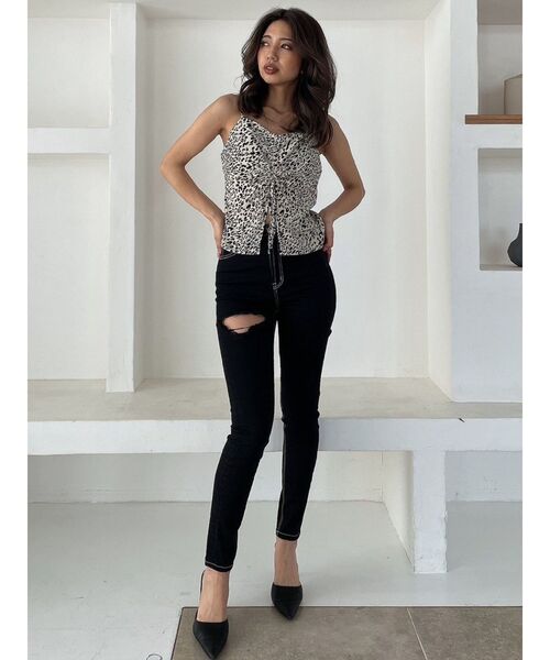 GYDA（ジェイダ）の「フロントギャザーデザインブラウス（キャミソール・レディース・ブラック/その他1・FREE）」の13枚目の写真