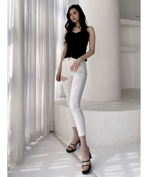 GYDA（ジェイダ）の「フロントギャザーデザインブラウス（キャミソール・レディース・ブラック/その他1・FREE）」の19枚目の写真