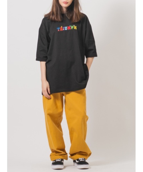 RE730(アールイーセブンサーティー)の「RE730 アーチロゴ発泡プリントビッグTシャツ(Tシャツ/カットソー・メンズ・イエロー/オフホワイト/ターコイズブルー/ブラック・MEDIUM/LARGE/X-LARGE)」の20枚目の写真