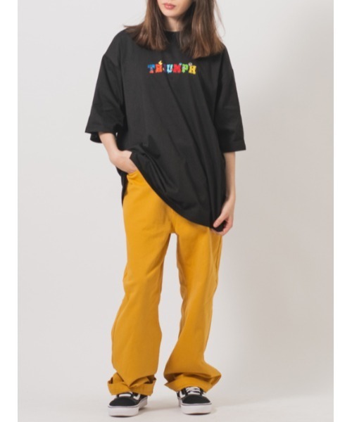 RE730(アールイーセブンサーティー)の「RE730 アーチロゴ発泡プリントビッグTシャツ(Tシャツ/カットソー・メンズ・イエロー/オフホワイト/ターコイズブルー/ブラック・MEDIUM/LARGE/X-LARGE)」の16枚目の写真
