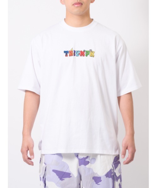 RE730(アールイーセブンサーティー)の「RE730 アーチロゴ発泡プリントビッグTシャツ(Tシャツ/カットソー・メンズ・イエロー/オフホワイト/ターコイズブルー/ブラック・MEDIUM/LARGE/X-LARGE)」の7枚目の写真