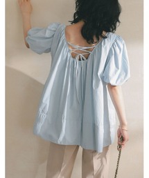 Re:EDIT | [2023 SUMMER PRE ORDER]バックレースアップバルーンスリーブブラウス(シャツ/ブラウス)