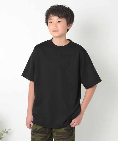 GLAZOS（グラソス）の「【接触冷感】エアリークッション・無地半袖Tシャツ（Tシャツ/カットソー・キッズ・ライトグレー/ブラック/ホワイト/ブルー・140cm/160cm/170cm/150cm）」の2枚目の写真