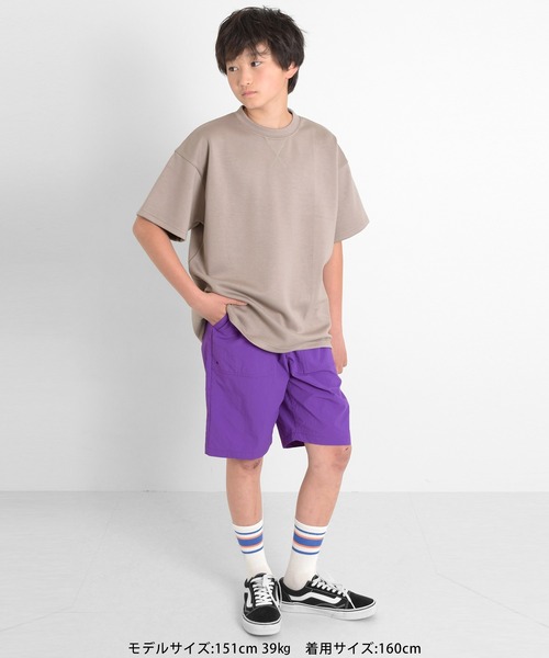 GLAZOS（グラソス）の「【接触冷感】エアリークッション・無地半袖Tシャツ（Tシャツ/カットソー・キッズ・ライトグレー/ブラック/ホワイト/ブルー・140cm/160cm/170cm/150cm）」の14枚目の写真