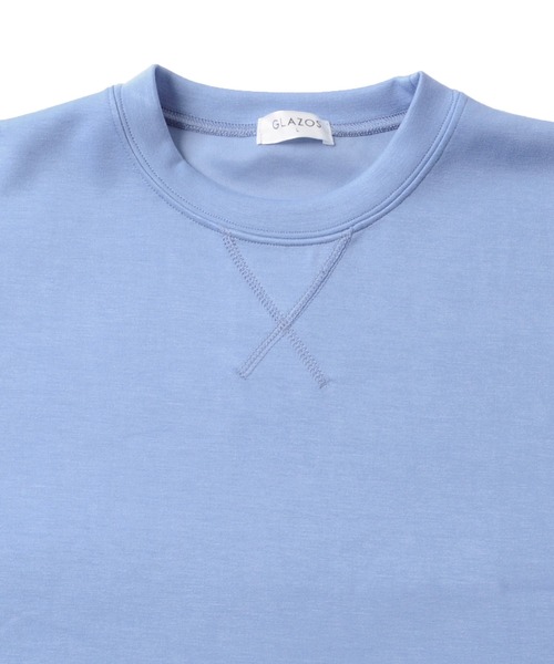 GLAZOS（グラソス）の「【接触冷感】エアリークッション・無地半袖Tシャツ（Tシャツ/カットソー・キッズ・ライトグレー/ブラック/ホワイト/ブルー・140cm/160cm/170cm/150cm）」の8枚目の写真