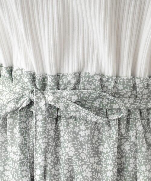 grove（グローブ）の「◆フラワープリントドッキングワンピース（ワンピース・レディース・ベージュ系その他7/ホワイト系9/ブラック系6/サックスブルー系6・03/02/04/01/05）」の9枚目の写真