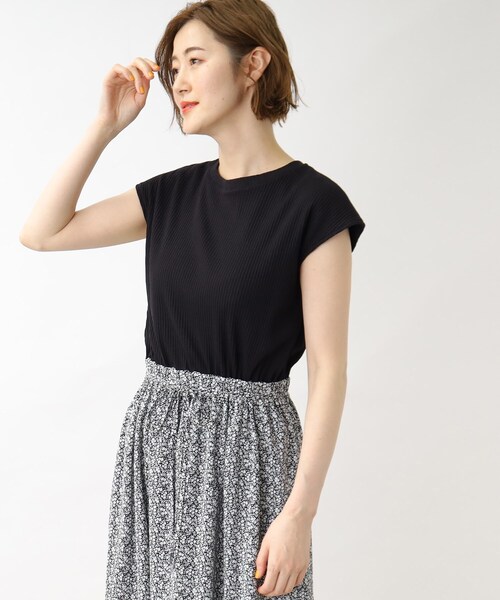 grove（グローブ）の「◆フラワープリントドッキングワンピース（ワンピース・レディース・ベージュ系その他7/ホワイト系9/ブラック系6/サックスブルー系6・03/02/04/01/05）」の13枚目の写真