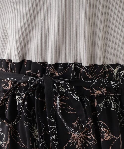 grove（グローブ）の「◆フラワープリントドッキングワンピース（ワンピース・レディース・ベージュ系その他7/ホワイト系9/ブラック系6/サックスブルー系6・03/02/04/01/05）」の19枚目の写真