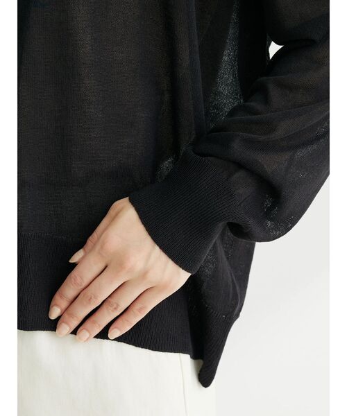 Green　Parks（グリーンパークス）の「接触冷感ゆったりカーデ（カーディガン/ボレロ・レディース・ライトグレー/グリーン/ブラック/オフホワイト/ベージュ・FREE）」の9枚目の写真