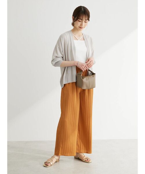 Green　Parks（グリーンパークス）の「接触冷感ゆったりカーデ（カーディガン/ボレロ・レディース・ライトグレー/グリーン/ブラック/オフホワイト/ベージュ・FREE）」の16枚目の写真