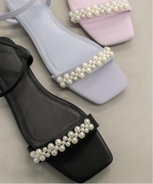 RANDA | パールバックストラップサンダル(サンダル)