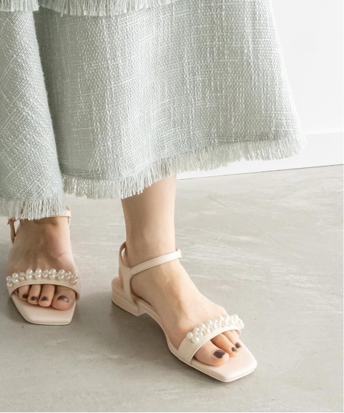 RANDA（ランダ）の「パールバックストラップサンダル（サンダル・レディース・ブルー/クリーム/ブラック/パープル・M/L/LL/S）」の11枚目の写真