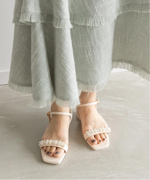 RANDA（ランダ）の「パールバックストラップサンダル（サンダル・レディース・ブルー/クリーム/ブラック/パープル・M/L/LL/S）」の12枚目の写真