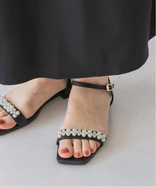 RANDA（ランダ）の「パールバックストラップサンダル（サンダル・レディース・ブルー/クリーム/ブラック/パープル・M/L/LL/S）」の5枚目の写真