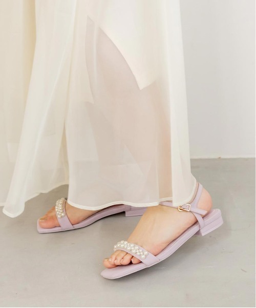 RANDA（ランダ）の「パールバックストラップサンダル（サンダル・レディース・ブルー/クリーム/ブラック/パープル・M/L/LL/S）」の18枚目の写真