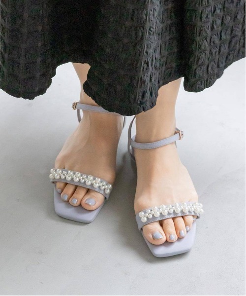 RANDA（ランダ）の「パールバックストラップサンダル（サンダル・レディース・ブルー/クリーム/ブラック/パープル・M/L/LL/S）」の15枚目の写真