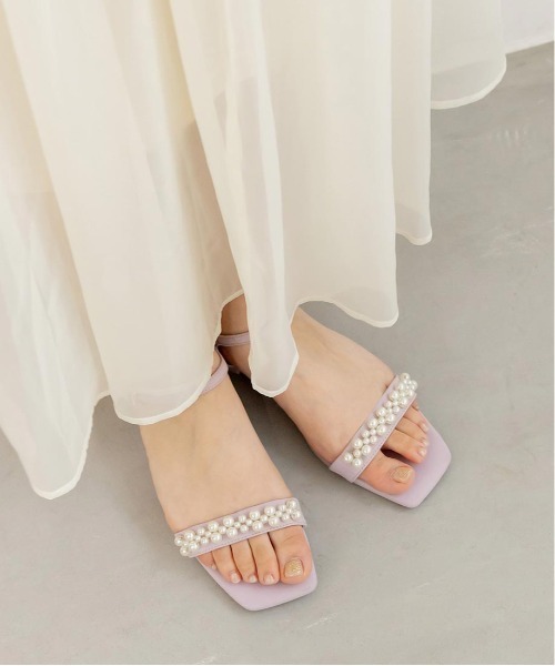 RANDA（ランダ）の「パールバックストラップサンダル（サンダル・レディース・ブルー/クリーム/ブラック/パープル・M/L/LL/S）」の17枚目の写真