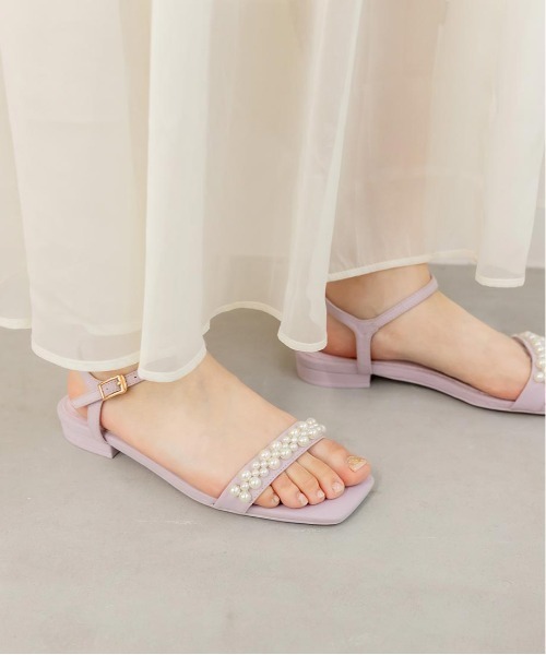 RANDA（ランダ）の「パールバックストラップサンダル（サンダル・レディース・ブルー/クリーム/ブラック/パープル・M/L/LL/S）」の19枚目の写真