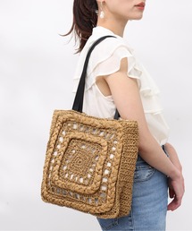 Chez toi | ペーパースクエア柄トートBAG(トートバッグ)