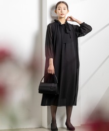 form forma（フォルムフォルマ）の「【喪服】【Ma Vie(マヴィ）】ドット ブラックワンピース/礼服/ブラックフォーマル（ワンピース）」