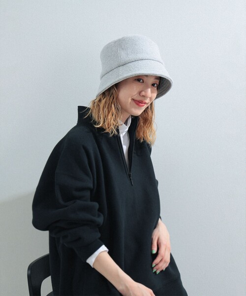 Ray BEAMS（レイビームス）の「Ray BEAMS / バケットハット（ハット・レディース・ブラック/ライトグレー・ONE SIZE）」の15枚目の写真