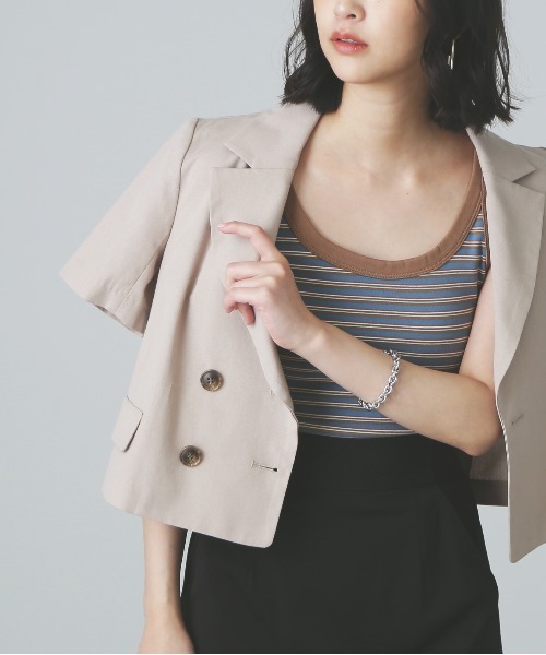 FREE'S MART(フリーズマート)の「◆マルチボーダータンク(タンクトップ・レディース・ブラウン系その他/パープル系その他/イエロー系その他・FREE)」の15枚目の写真