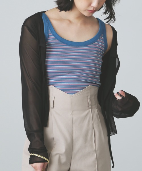 FREE'S MART(フリーズマート)の「◆マルチボーダータンク(タンクトップ・レディース・ブラウン系その他/パープル系その他/イエロー系その他・FREE)」の9枚目の写真