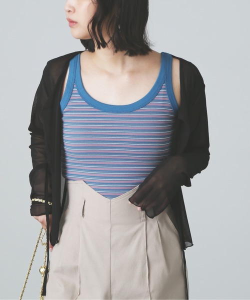 FREE'S MART(フリーズマート)の「◆マルチボーダータンク(タンクトップ・レディース・ブラウン系その他/パープル系その他/イエロー系その他・FREE)」の10枚目の写真