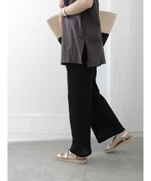 Samansa Mos2 blue | レースパンツ(その他パンツ)